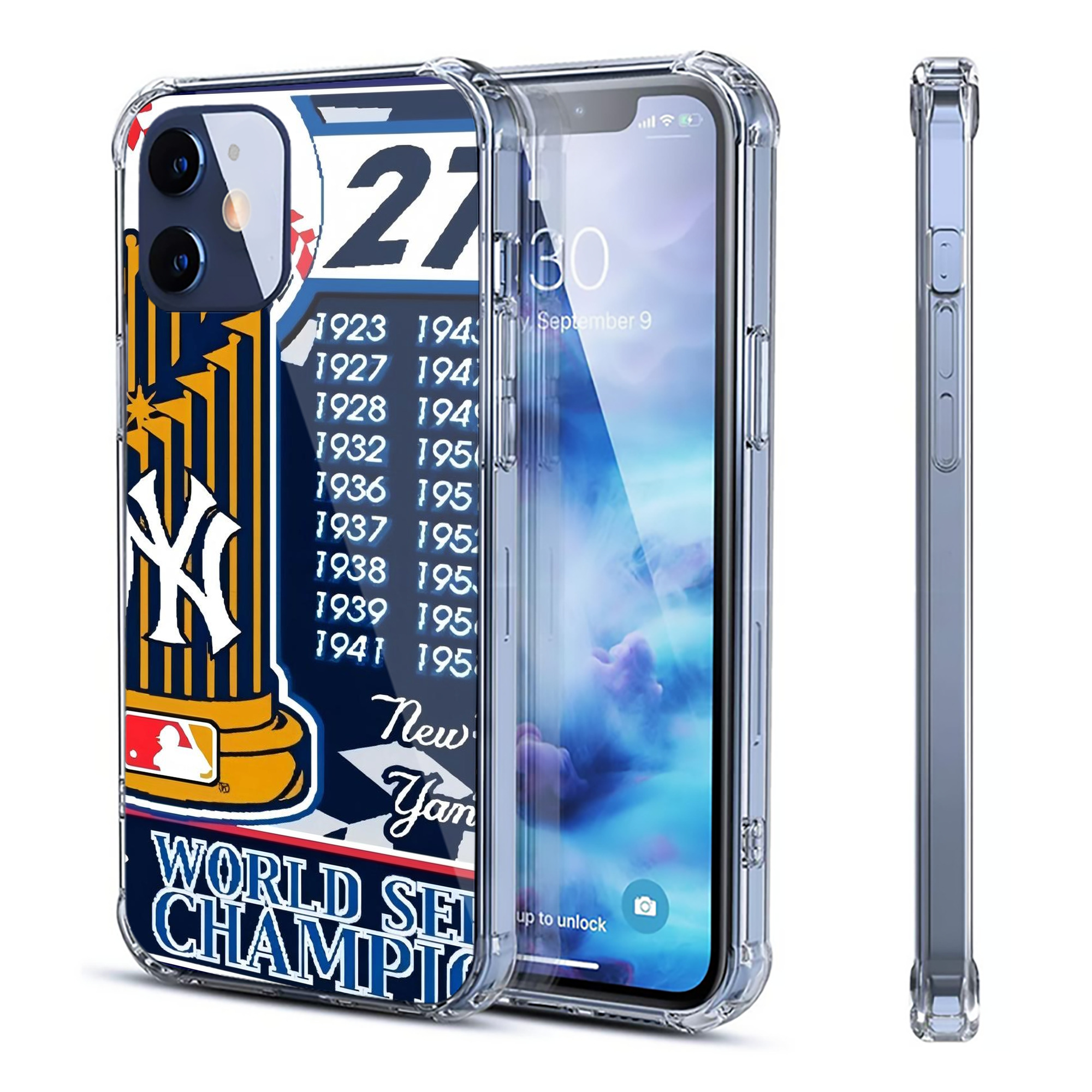New York Yankees 108 Clear IPhone 12 Case – Soft TPU With UV Print – Enhanced Drop Protection, Precise Fit, Anti-Fingerprint, Customizable Design, Scratch-Resistant, Yellow-Resistant